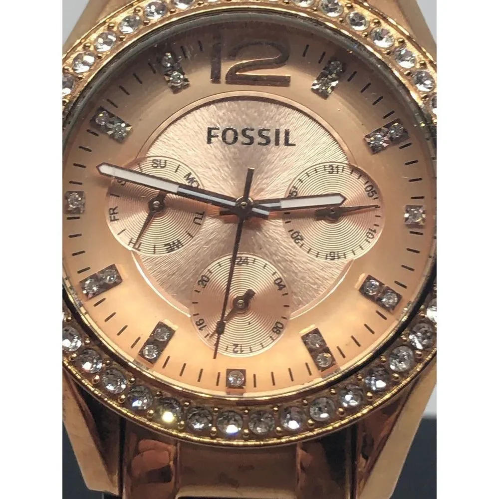 Fossil ES2811 Women's Stainless Steel Analog Rose Gold Dial Quartz Watch RK336